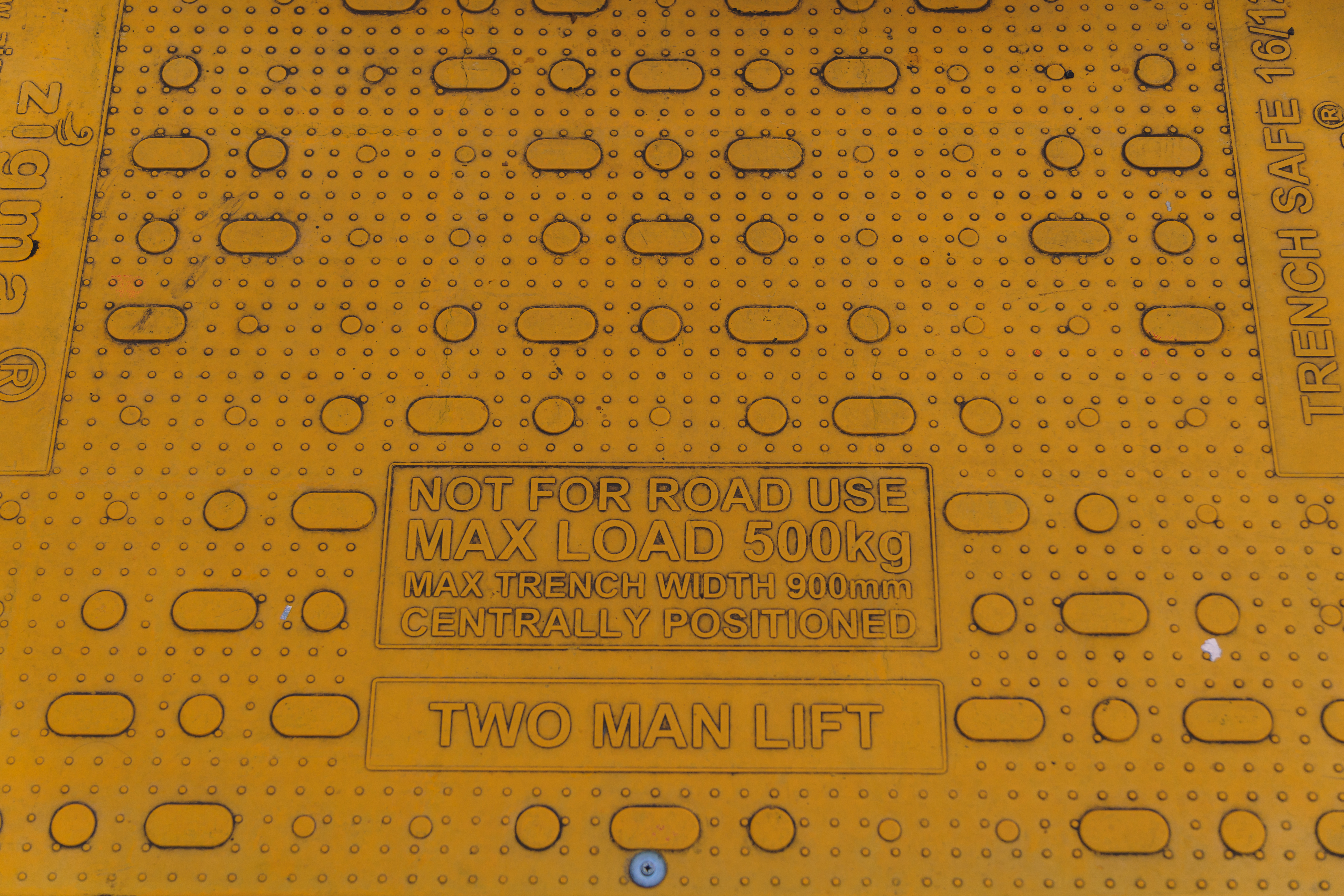 Safety Grid On The Pavement